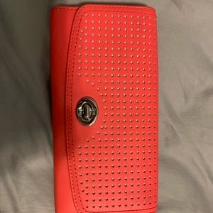 Like new Coach turn-latch leather wallet